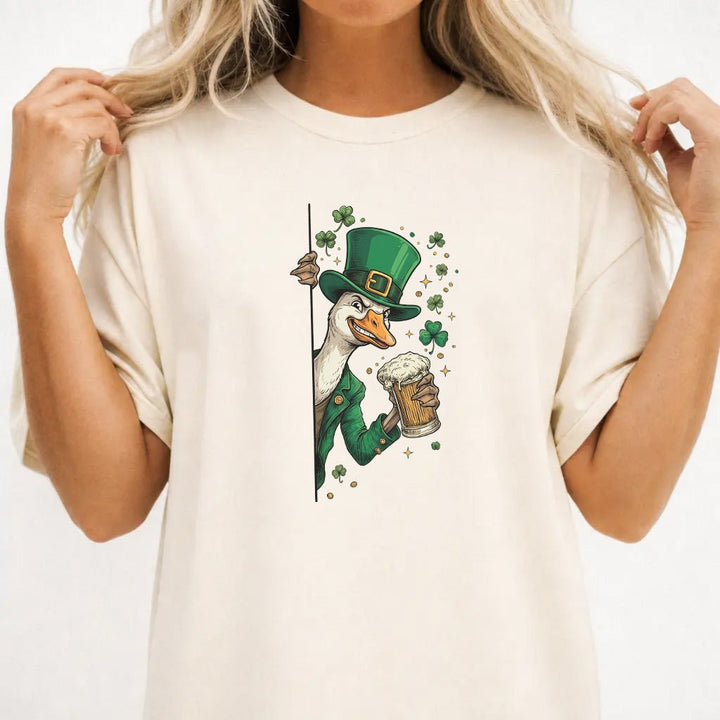 St Patricks Day Duck Beer Women&