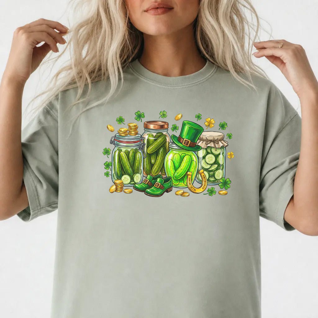 St Patricks Day Pickle Jar Women&