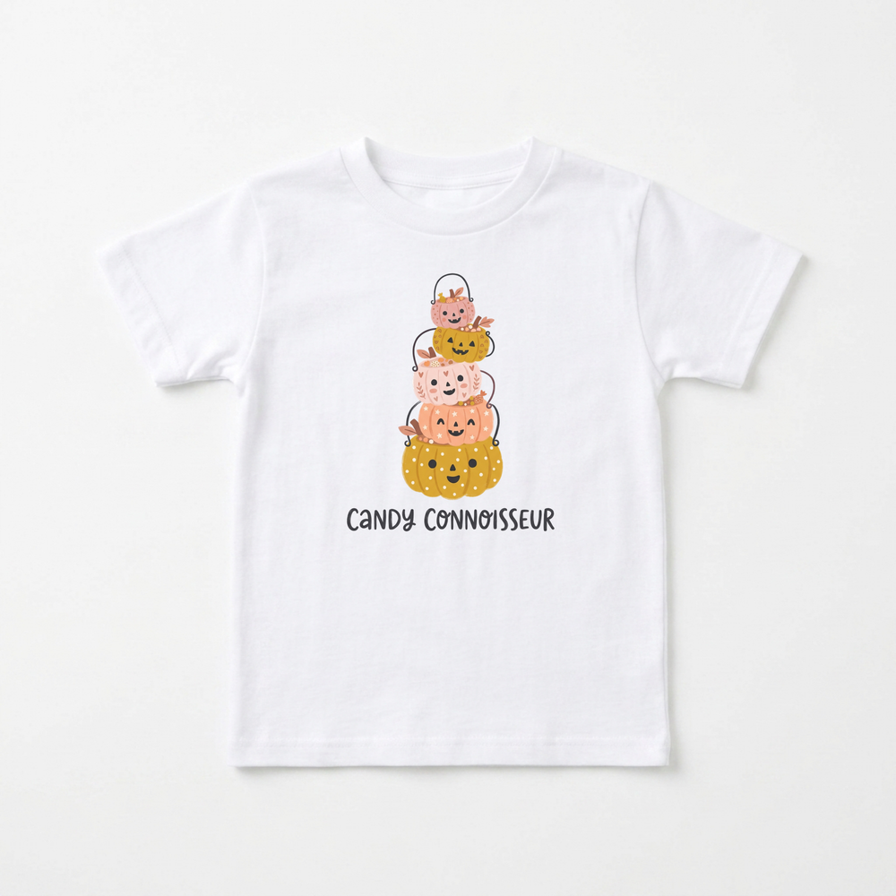 Stacked Pumpkin Pail Parade Toddler Tee in White — Okum Tees