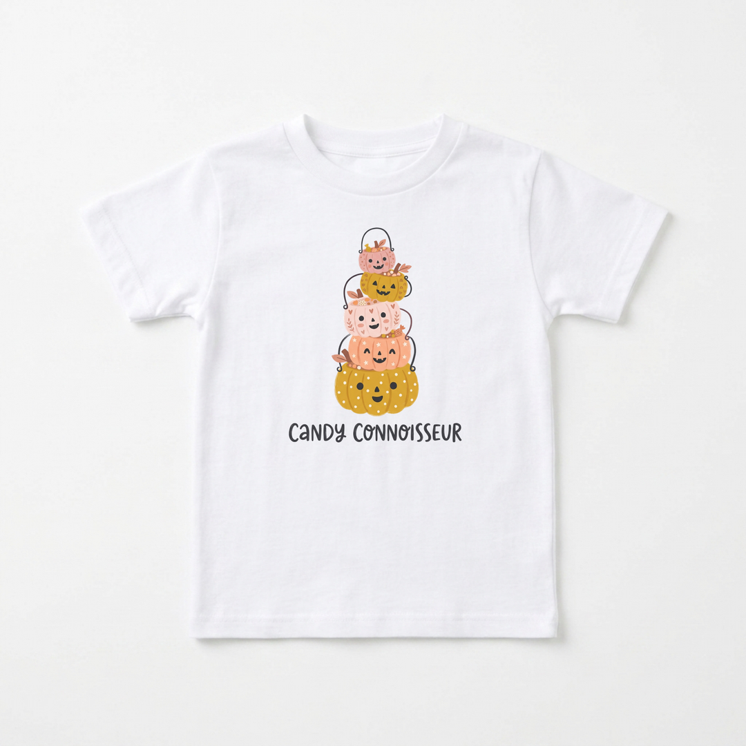 Stacked Pumpkin Pail Parade Toddler Tee in White — Okum Tees