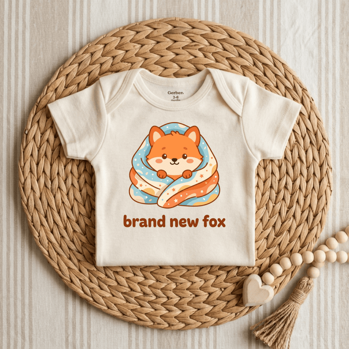 Starry Night Baby Fox Baby Onesie® | Cute Baby Gift - Okum Tees