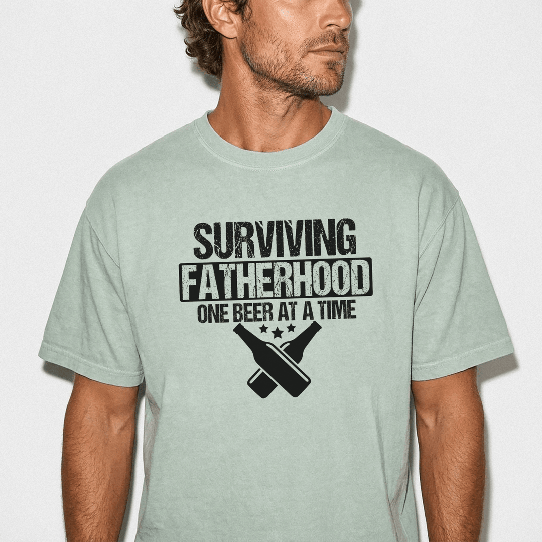 Surviving Fatherhood One Beer at a Time Tee - Okum Tees