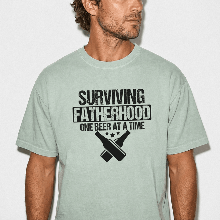 Surviving Fatherhood One Beer at a Time Tee - Okum Tees