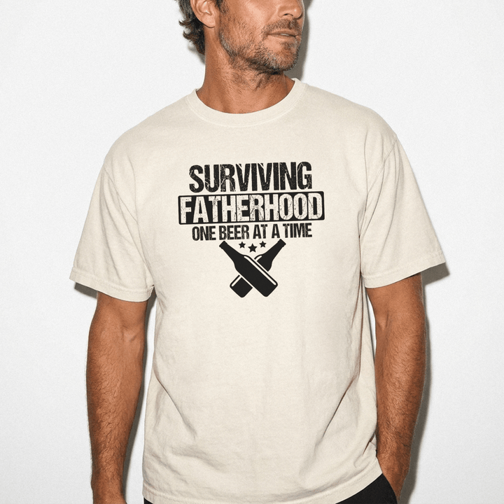 Surviving Fatherhood One Beer at a Time Tee - Okum Tees