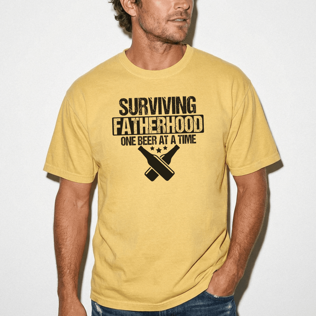 Surviving Fatherhood One Beer at a Time Tee - Okum Tees