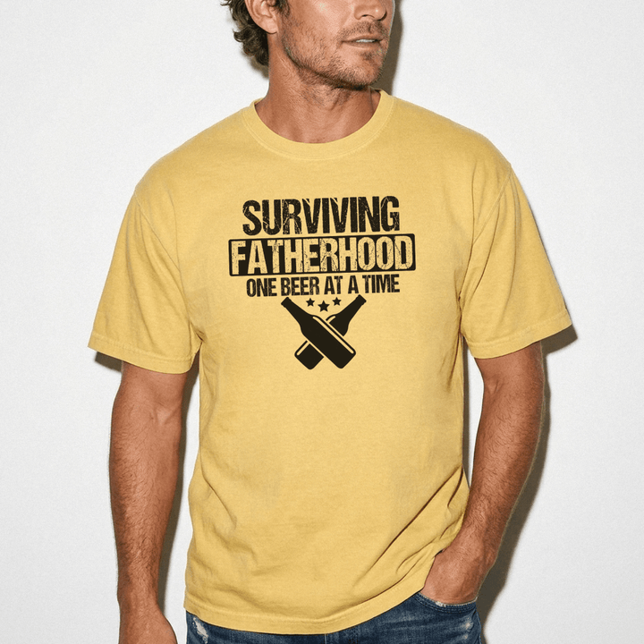 Surviving Fatherhood One Beer at a Time Tee - Okum Tees