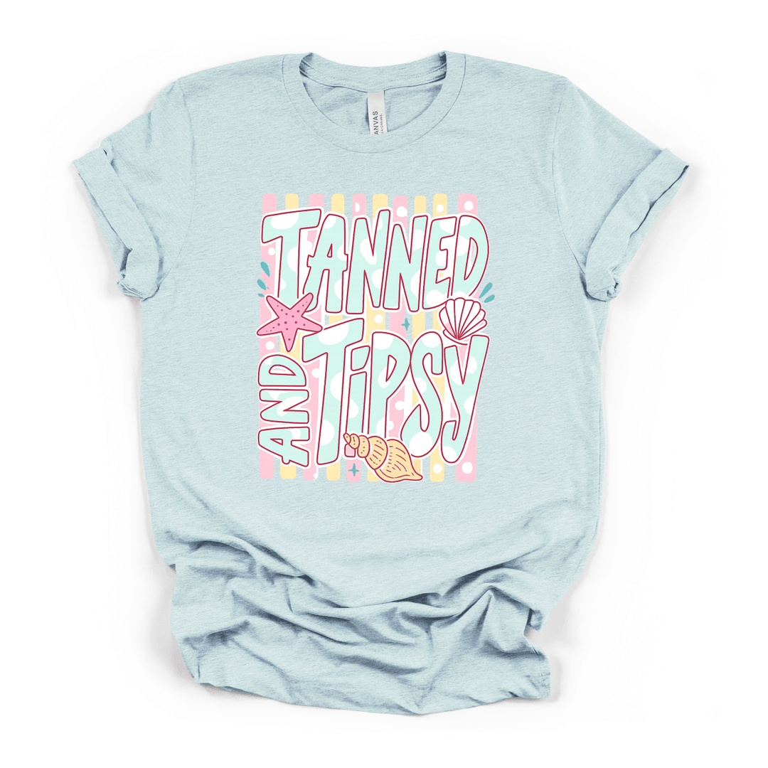 Tanned and Tipsy Beach Shirt - Okum Tees