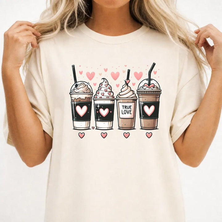 True Love Coffee Valentine Shirt - Okum Tees