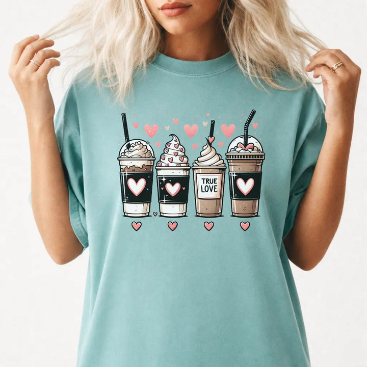 True Love Coffee Valentine Shirt - Okum Tees