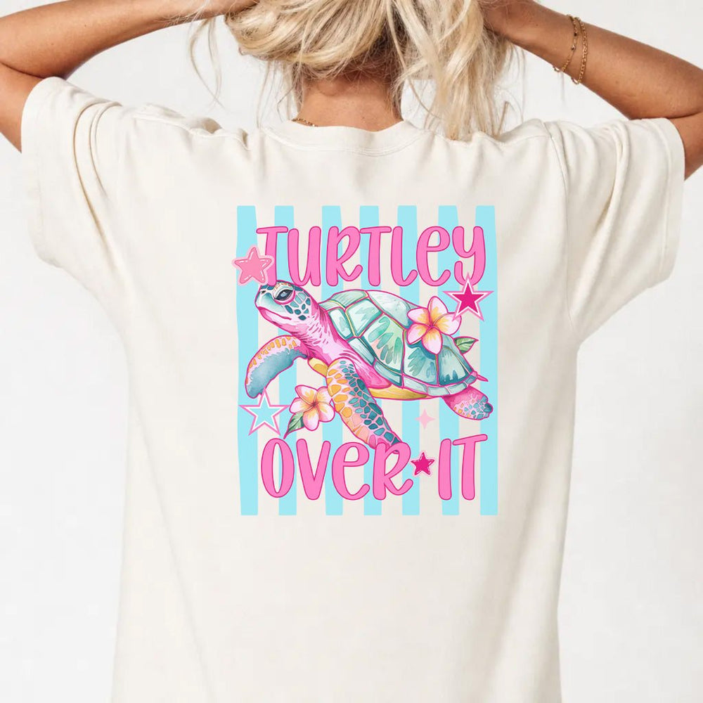 Turtley Over It Back Print Tee - Okum Tees