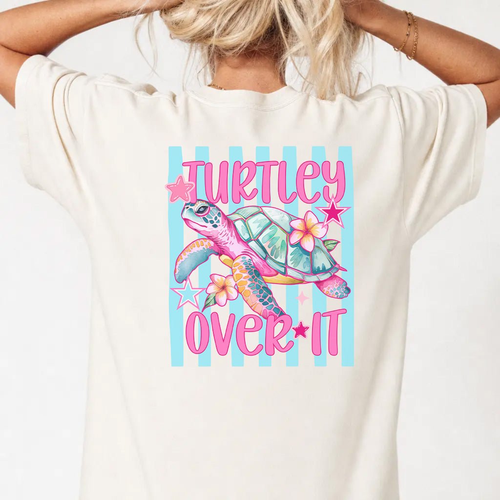 Turtley Over It Back Print Tee - Okum Tees