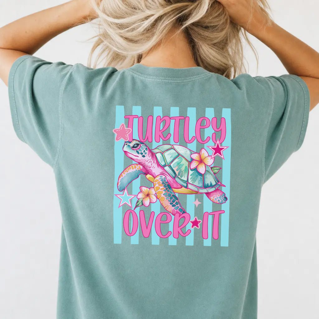 Turtley Over It Back Print Tee - Okum Tees