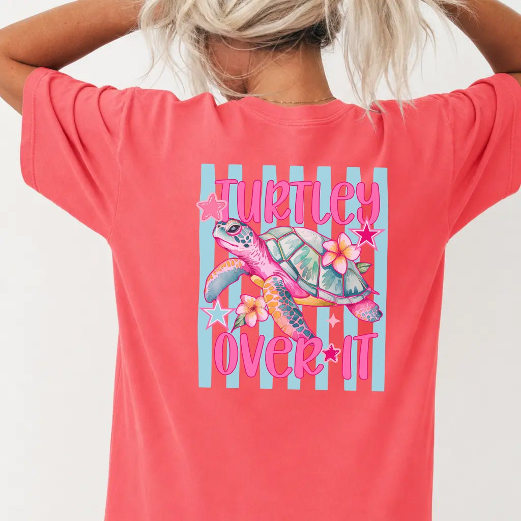 Turtley Over It Back Print Tee - Okum Tees
