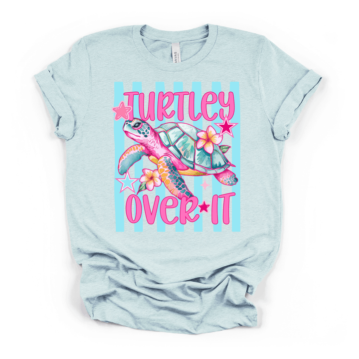 Turtley Over It Funny Sea Turtle Shirt - Okum Tees