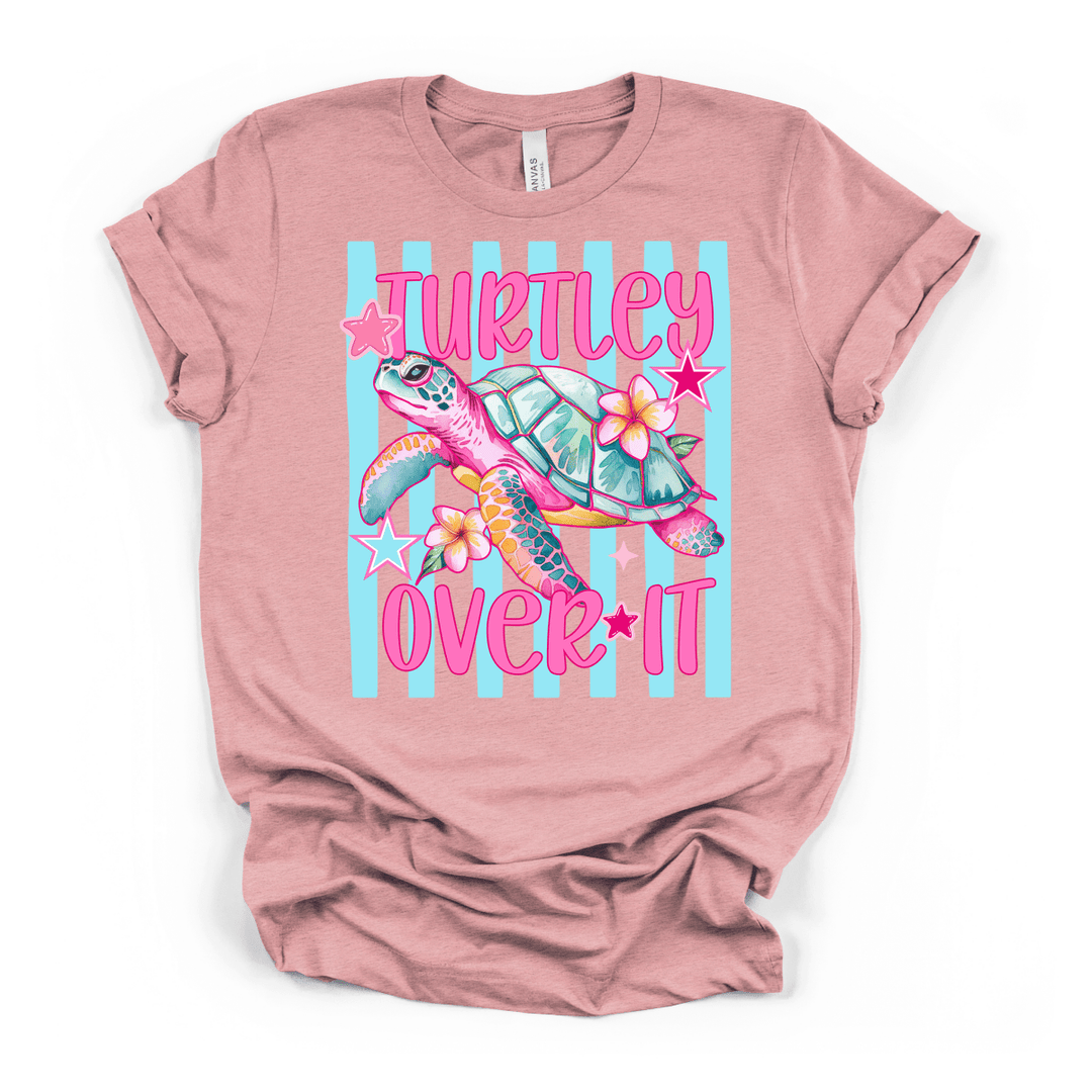 Turtley Over It Funny Sea Turtle Shirt - Okum Tees