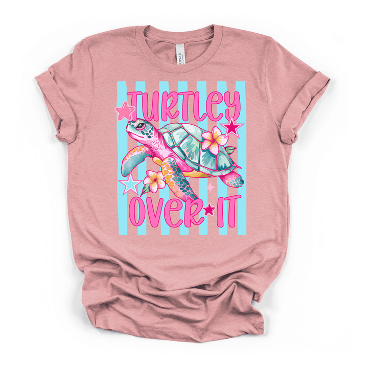 Turtley Over It Funny Sea Turtle Shirt - Okum Tees
