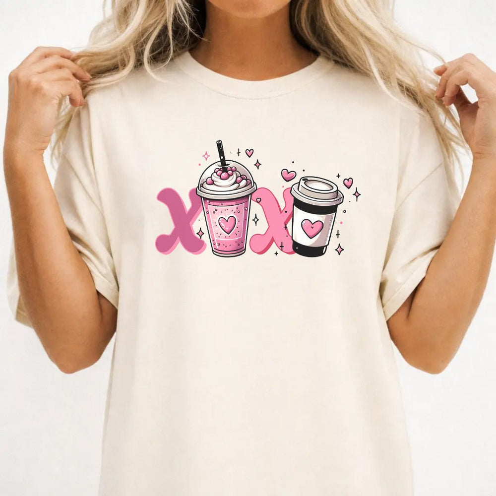 XOXO Coffee Latte Valentine Shirt - Okum Tees