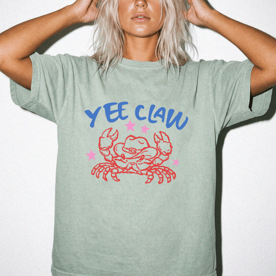 Yee Claw Funny Cowboy Crab Shirt - Okum Tees