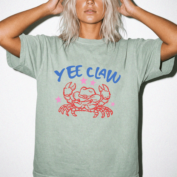 Yee Claw Funny Cowboy Crab Shirt - Okum Tees