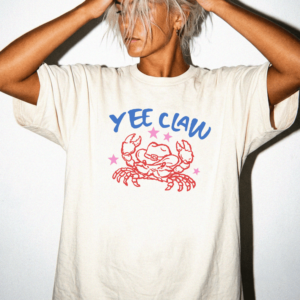Yee Claw Funny Cowboy Crab Shirt - Okum Tees