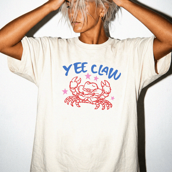 Yee Claw Funny Cowboy Crab Shirt - Okum Tees
